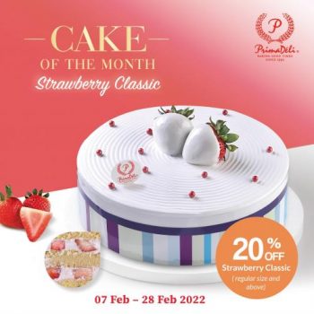 PrimaDeli-Cake-Of-The-Month-Strawberry-Classic-Cake-20-OFF-Promotion-350x350 7-28 Feb 2022: PrimaDeli Cake Of The Month Strawberry Classic Cake 20% OFF Promotion