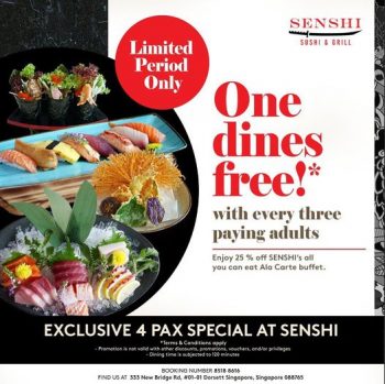 Senshi-Sushi-Grill-4-pax-special-Deal--350x349 18-28 Feb 2022: Senshi Sushi & Grill 4-pax special Deal