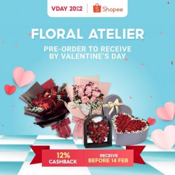 Shopee-Floral-Atelier-Valentines-Day-Pre-Order-Promotion-350x350 8-13 Feb 2022: Shopee Floral Atelier Valentine's Day Pre-Order Promotion