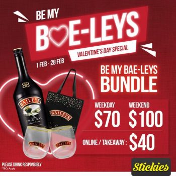 Stickies-Bar-Baileys-Tote-Bag-2-Special-Edition-Glasses-1-Baileys-Bottle-Promotion-350x350 1-28 Feb 2022: Stickies Bar Baileys Tote Bag + 2 Special Edition Glasses + 1 Baileys Bottle Promotion