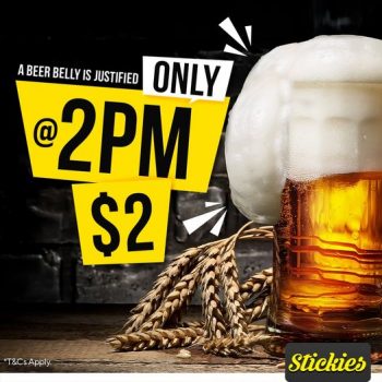 Stickies-Bar-Beer-OClock-Promotion-350x350 7 Feb 2022 Onward: Stickies Bar Beer O'Clock Promotion