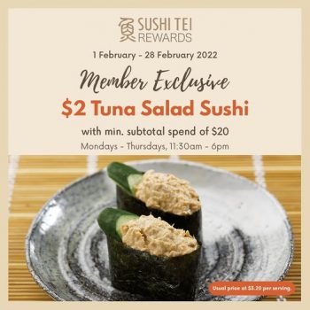 Sushi-Tei-Tuna-Salad-Sushi-Promotion-350x350 1-28 Feb 2022: Sushi Tei Tuna Salad Sushi Promotion