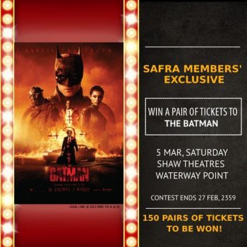 The-Batman-with-SAFRA-Movie-350x350 5 Mar 2022: The Batman with SAFRA Movie Treats happening