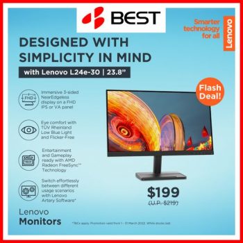 1-31-Mar-2022-BEST-Denki-ultra-thin-23.8-inch-VA-panel-of-the-Lenovo-L24e-30-Promotion-350x350 1-31 Mar 2022: BEST Denki ultra-thin 23.8-inch VA panel of the Lenovo L24e-30 Promotion