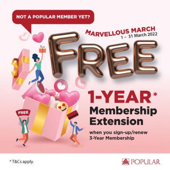 1-31-Mar-2022-Popular-Bookstore-Free-1-Year-Membership-Extension-Promotion-350x350 1-31 Mar 2022: Popular Bookstore Free 1 - Year Membership Extension Promotion