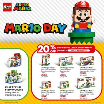 10-13-Mar-2022-Toys22R22Us-LEGO-Super-Mario-playsets-Promotion-350x350 10-13 Mar 2022: Toys"R"Us LEGO Super Mario playsets Promotion