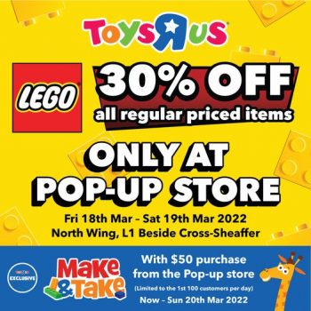 18-19-Mar-2022-Toys22R22Us-Pop-Up-store-stocked-with-great-LEGO-sets-Promotion-350x350 18-19 Mar 2022: Toys"R"Us Pop-Up store stocked with great LEGO sets Promotion