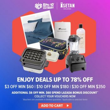 27-Mar-2022-Isetan-Lazada-EPIC-10th-Birthday-Sale-Up-To-78-OFF-350x350 27 Mar 2022: Isetan Lazada EPIC 10th Birthday Sale Up To 78% OFF