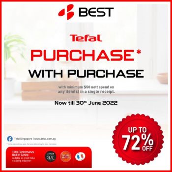 29-Mar-30-Jun-2022-BEST-Denki-72-off-Tefal-Purchase-Promotion-350x350 29 Mar-30 Jun 2022: BEST Denki 72% off Tefal Purchase Promotion