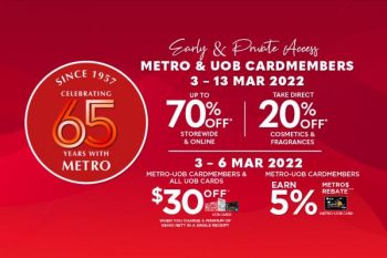 3-13-Mar-2022-Metro-UOB-Cardmembers-Promotion-Up-To-70-OFF-350x233 3-13 Mar 2022: Metro & UOB Cardmembers Promotion Up To 70% OFF
