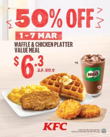 KFC-Waffle-Chicken-Platter-Value-Meal-50-OFF-Promotion-350x438 1-7 Mar2022: KFC Waffle & Chicken Platter Value Meal 50% OFF Promotion