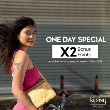 Kipling-3.3-Double-Bonus-Points-Promotion--350x350 3 Mar 2022: Kipling 3.3 Double Bonus Points Promotion