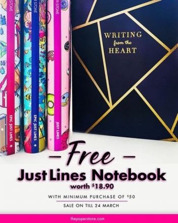 The-Paper-Stone-350x437 22-24 Mar 2022: The Paper Stone FREE Just Lines notebook Promotion