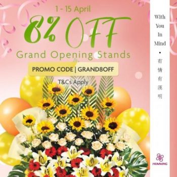 1-15-Apr-2022-Humming-Flowers-Gifts-Grand-Opening-Sale-350x350 1-15 Apr 2022: Humming Flowers & Gifts Grand Opening Sale