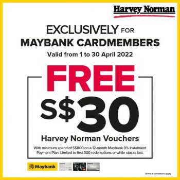 1-30-Apr-2022-Harvey-Norman-Exclusively-for-Maybank-CardMembers-Promotion-350x350 1-30 Apr 2022: Harvey Norman Exclusively for Maybank CardMembers Promotion