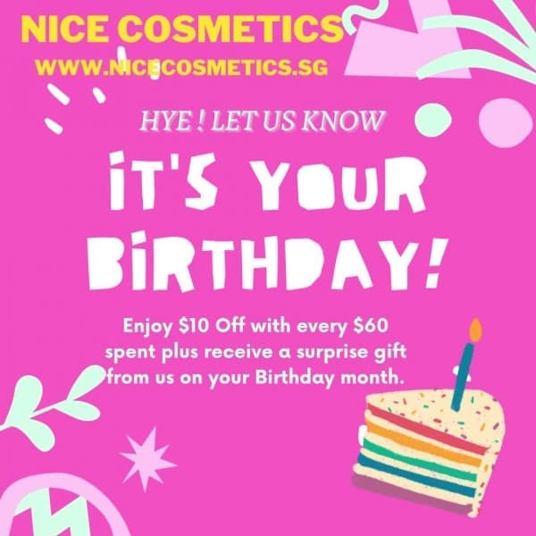 130 Apr 2022 Nice Cosmetics Birthday Month Promotion SG