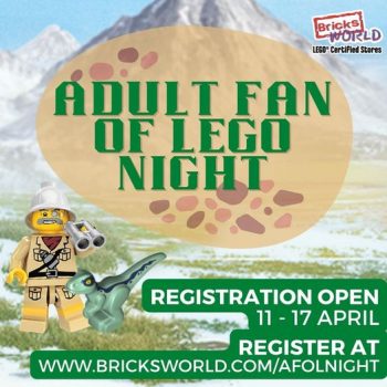 11-17-Apr-2022-Bricks-World-LEGO-Certified-Stores-Adult-Fan-of-LEGO®-Night-350x350 11-17 Apr 2022: Bricks World LEGO Certified Stores Adult Fan of LEGO® Night Promotion