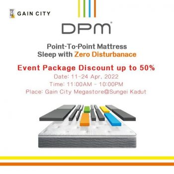 11-24-Apr-2022-Gain-City-50-off-DPM-Point-to-Point-mattress-Promotion-350x350 11-24 Apr 2022: Gain City 50% off DPM Point to Point mattress Promotion
