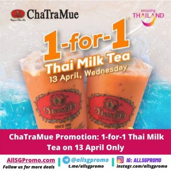13-Apr-2022-ChaTraMue-1-for-1-Thai-Milk-Tea-Promotion-350x350 13 Apr 2022: ChaTraMue 1-for-1 Thai Milk Tea Promotion