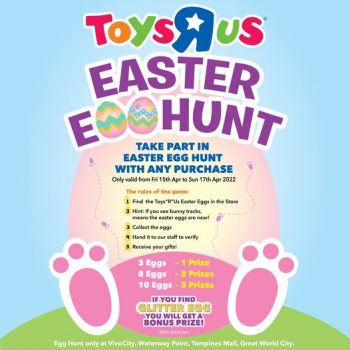 15-17-Apr-2022-Toys22R22Us-Easter-egg-hunt-Promotion-350x350 15-17 Apr 2022:Toys"R"Us Easter egg hunt Promotion
