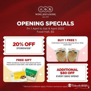 4-9-Apr-2022-Wing-Joo-Loong-Opening-Special-Promotion-at-Takashimaya-Department-Store-350x350 4-9 Apr 2022: Wing Joo Loong Opening Special Promotion at Takashimaya Department Store