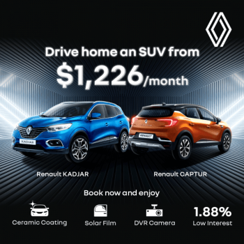 7-Apr-2022-Onward-Renault-CAPTUR-one-of-the-most-powerful-CAT-A-SUV-Promotion-350x350 7 Apr 2022 Onward: Renault CAPTUR, one of the most powerful CAT A SUV Promotion