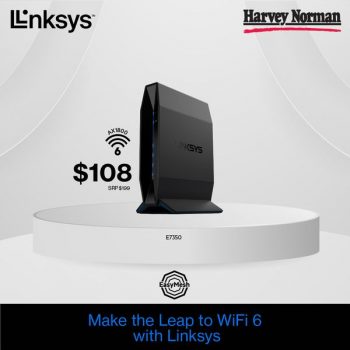 8-Apr-2022-Onward-Harvey-Norman-WiFi-6-with-Linksys-Promotion-350x350 8 Apr 2022 Onward: Harvey Norman WiFi 6 with Linksys Promotion
