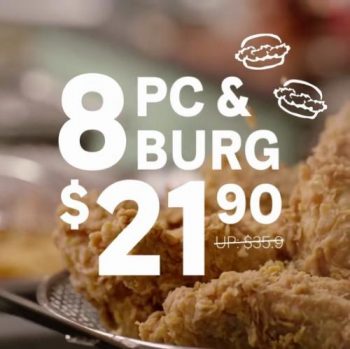 popeyesdeliver-350x349 17-22 Apr 2022: Popeyes Delivery 8pc & Burg Combo @ $21.90 Promotion