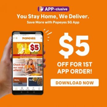 popeyesdeliver3-350x349 17-22 Apr 2022: Popeyes Delivery 8pc & Burg Combo @ $21.90 Promotion