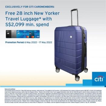 10-17-May-2022-Gain-City-28-inch-New-Yorker-Travel-Luggage-Promotion-350x350 10-17 May 2022: Gain City 28-inch New Yorker Travel Luggage Promotion