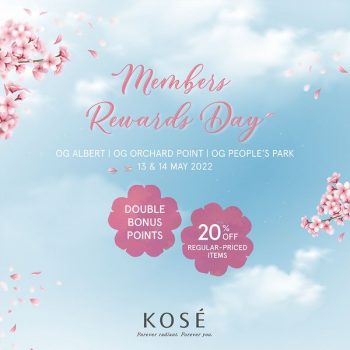 13-14-May-2022-OG-KOSÉ-Members-Rewards-Day-Promotion-350x350 13-14 May 2022: OG KOSÉ Members Rewards Day Promotion