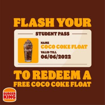 25-May-6-Jun-2022-Burger-King-Student-FREE-Coco-Coke-Float-Promotion--350x350 25 May-6 Jun 2022: Burger King Student FREE Coco Coke Float Promotion