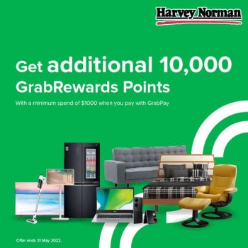 3-31-May-2022-Harvey-Norman-GrabRewards-Points-Promotion-350x350 3-31 May 2022: Harvey Norman GrabRewards Points Promotion