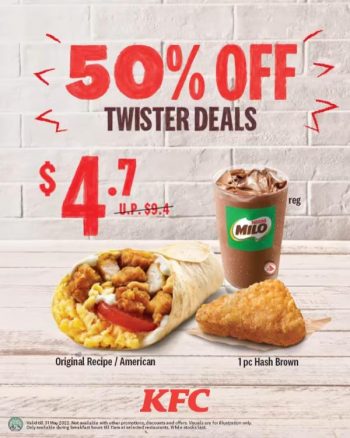 4-31-May-2022-KFC-50-OFF-Twister-Deals-Promotion--350x438 4-31 May 2022: KFC 50% OFF Twister Deals Promotion