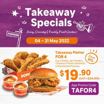 4-31-May-2022-Popeyes-Takeaway-Specials-Promotion-350x350 4-31 May 2022: Popeyes Takeaway Specials Promotion