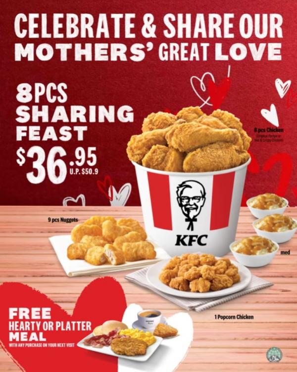 48 May 2022 KFC Mother's Day Promotion 8pcs Sharing Feast 36.95