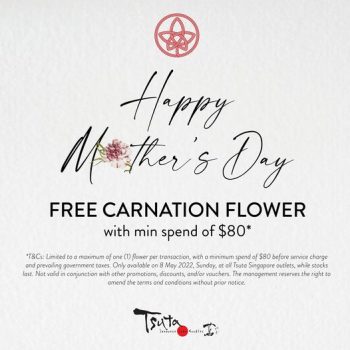 8-May-2022-Tsuta-Free-Carnation-Flower-Mothers-Day-350x350 8 May 2022: Tsuta Free Carnation Flower  Mother's Day Promotion