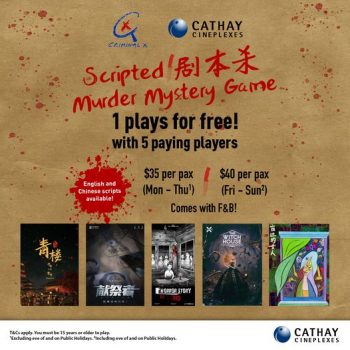 Cathay-Cineplexes-Scripted-Murder-Mystery-Game-Promotion-at-JEM-350x350 23 May 2022 Onward: Cathay Cineplexes Scripted Murder Mystery Game Promotion at JEM