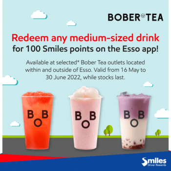 Esso-Bober-Tea-Medium-Sized-Drink-Promotion-350x350 16 May-30 Jun 2022: Esso Bober Tea Medium-Sized Drink Promotion