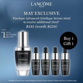 Isetan-Best-Selling-Advanced-Genifique-Serum-30ml-Promotion-350x350 4 May 2022 Onward: Isetan Lancome Best-Selling Advanced Génifique Serum 30ml Promotion