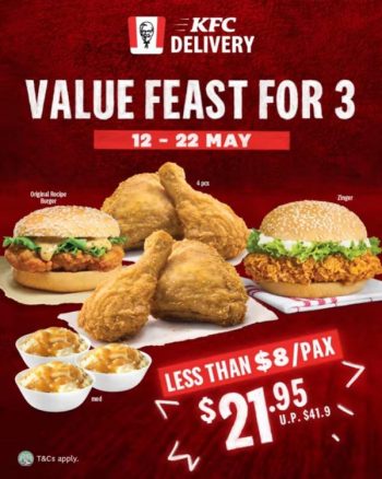 KFC-Delivery-Value-Feast-For-3-Promotion-350x438 12-22 May 2022: KFC Delivery Value Feast For 3 Promotion