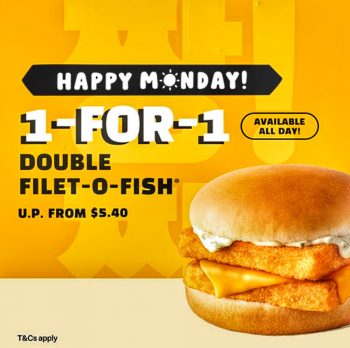 McDonalds-1-For-1-Free-Double-Fillet-O-Fish-Burger-Promotion-350x348 30-31 May 2022: McDonald's 1 For 1 Free Double Fillet-O-Fish Burger Promotion Islandwide in Singapore