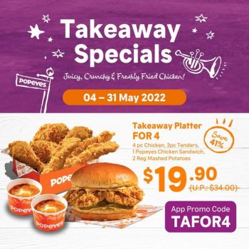 Popeyes-Takeaway-Special-350x350 4-31 May 2022: Popeyes Takeaway Special
