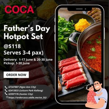 1-30-Jun-2022-Coca-Restaurants-Fathers-Hotpot-Delivery-Set-@118-Promotion-350x350 1-30 Jun 2022: Coca Restaurants Father's Hotpot Delivery Set @$118 Promotion