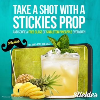 1-30-Jun-2022-Stickies-Bar-Free-Singleton-Pineapple-Drink-Promotion-350x350 1-30 Jun 2022: Stickies Bar Free Singleton Pineapple Drink Promotion