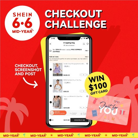 1-6 Jun 2022: SHEIN 6.6 Checkout Challenge - SG.EverydayOnSales.com