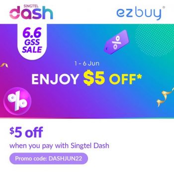 1-6-Jun-2022-Singtel-Dash-best-deals-at-ezbuys-6.6-Great-Singapore-Sale-350x350 1-6 Jun 2022: Singtel Dash best deals at ezbuy's 6.6 Great Singapore Sale