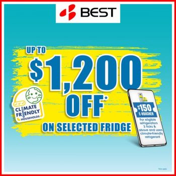 11-Jun-2022-Onward-BEST-Denki-150-e-voucher-for-eligible-Refrigerators-Promotion-350x350 11 Jun 2022 Onward: BEST Denki $150 e-voucher for eligible Refrigerators Promotion