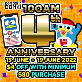 13-19-Jun-2022-Don-Don-Donki-100AM-4th-Anniversary-Promotion-350x350 13-19 Jun 2022: Don Don Donki 100AM 4th Anniversary Promotion