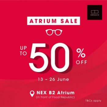 13-26-Jun-2022-OWNDAYS-Atrium-Sale-Up-To-50-OFF-at-NEX--350x350 13-26 Jun 2022: OWNDAYS Atrium Sale Up To 50% OFF at NEX